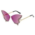 thumbnail image 4 of TIEVOSA Lunettes de Soleil en Strass Femme Lunettes de Soleil Fines Modèles Soleil et Lunettes (Violet), 4 of 4