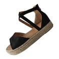 thumbnail image 2 of Moda mujer gente zapatos casuales de suela gruesa sandalias casuales de tacón de cuña hueca Wmkox8yii  shjk4354, 2 of 5