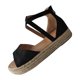 thumbnail image 2 of Moda mujer gente zapatos casuales de suela gruesa sandalias casuales de tacón de cuña hueca Wmkox8yii  shjk4353, 2 of 5