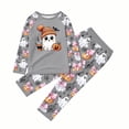 thumbnail image 6 of Matching Halloween Pajamas Set for Whole Family, Breathable Long Sleeve Halloween Family Pajamas with Ghost Coffee Print, Cute Family Halloween Pajama Set Party, 6 of 7