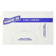 Genuine Joe Heavy-Duty Trash Can Liners, 60 Gallon, 50 per Box, GJO01535, Black