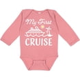 thumbnail image 3 of Inktastic My First Cruise with Cruise Ship and Palm Trees Boys or Girls Long Sleeve Baby Bodysuit, 3 of 5