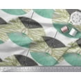 thumbnail image 2 of Soimoi Green Velvet Fabric Circle & Bulb Home Decor Print Sewing Fabric Yard 58 Inch Wide, 2 of 3