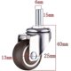 thumbnail image 2 of 4 Pack Furniture Swivel Caster Wheels - M6 X 15mm With 25mm Thread - Soft Rubber - Tpe Thread, 2 of 4