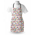 thumbnail image 3 of Navy and Blush Apron Twisted Blue Marine Rope and Bouquets of Spring Roses and Orchid, Unisex Kitchen Bib Apron with Adjustable Neck for Cooking Baking Gardening, Navy Blue Pink Green, by Ambesonne, 3 of 3