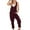 Wine, variant on ITSAME Jumpsuits for Womens, Trendy Buttons Supersoft Loose Suspender Casual Wide Leg Overalls Army Green L