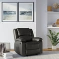 thumbnail image 2 of Relax-A-Lounger Warren Faux Leather Manual Recliner, Java, 2 of 15