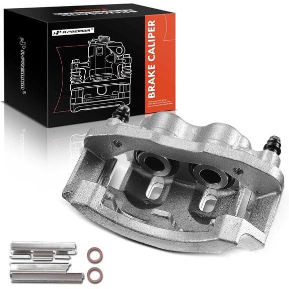 A-Premium Disc Brake Caliper Assembly with Bracket Compatible with Ford E-250 (Econoline) E-350 (Econoline/Club Wagon/Super Duty) 1999-2007 Rear Left Driver Side