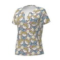 thumbnail image 2 of Naloa Cute Rabbit Print T-Shirts Short Sleeve V Neck Tees for Women Fashion Tops Trendy Lightweight Soft Casual Summer Outfits Clothes, 2 of 5