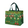 thumbnail image 2 of Hvmvliv Christmas Reusable Tote Bags – Non-Woven Eco-Friendly Grocery/Gift Bags, Holiday Shopping & Party Essentials‌ Green, 2 of 5