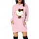 thumbnail image 2 of Sudadera con capucha Vestido con estampado de HELLO KITTY Sudadera con capucha para mujer Sudadera con capucha para niñas Moda Otoño Primavera Sudadera y sudadera con capucha para mujer, 2 of 5
