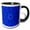 Black/White, variant on 3drose, Geometrical Hypnotic Circular Burst Mosaic Pattern Background Design, 11oz Two-tone Blue Mug