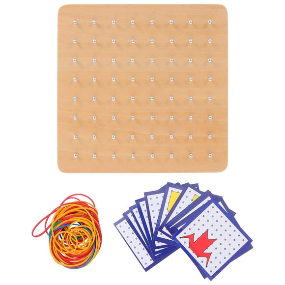 1 Set Wooden Geoboard Graphing Peg Board Toys Wooden Geoboards (Colorful)