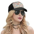 thumbnail image 5 of Naloa Trendy Floral Design Adult adjustable Print Baseball Hat, Patchwork curved brim baseball capfor Men and Women, One Size, 5 of 5