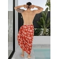 thumbnail image 2 of HAPPY BAY Men's Swim Trunk Bathing Suit Sarong Pareo Beach Wrap One Size Palm Tree, Red Summer Vacation Aloha, 2 of 5