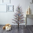 thumbnail image 3 of 5' Frosted Berry Twig Artificial Christmas Tree with 200 Multicolored Gum Ball LED Lights and 386 Bendable Branches, 3 of 5