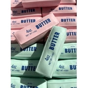 Mint Crunchy Butter Stick Squishy , Realistic 4oz Salted Butter Stress Squeeze Toy, Crispy Texture Moldable Food Sensory Toy for Kids Adults, Novelty Fidget Toy Desk Gift