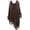 Dark Brown, variant on Women Shawl Wrap Tassel Poncho Warm Soft Winter Fleece Sweaters Cardigan Cape