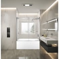 thumbnail image 2 of Kingston Brass KVTDE603121R1 60-Inch Acrylic Rectangular 3-Wall Alcove Tub Combo with Tub Door (Right Hand Drain) in White/Polished Chrome, 2 of 9
