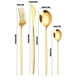 thumbnail image 4 of Set de vajilla de acero inoxidable de 24 piezas | Cuchillo chapado en oro de titanio para cuchillo y cuchara para horquilla | Acabado Moderno de Espejos | Oro Rosa Plata | Caja de regalo, 4 of 7