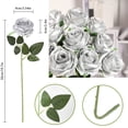 thumbnail image 2 of Black Flower Artificial Roses Flowers, Realistic Blossom Roses Real Touch Silk Rose Single Fake Flower Long Stem Bouquets for Home Decor Wedding Party Ceremony Funeral (10Pcs, Black), 2 of 5