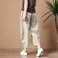 thumbnail image 5 of KDFJPTH Women's Solid Lantern Pants Elastic Waist Casual Harem Trousers Khaki XXXL/5, 5 of 6