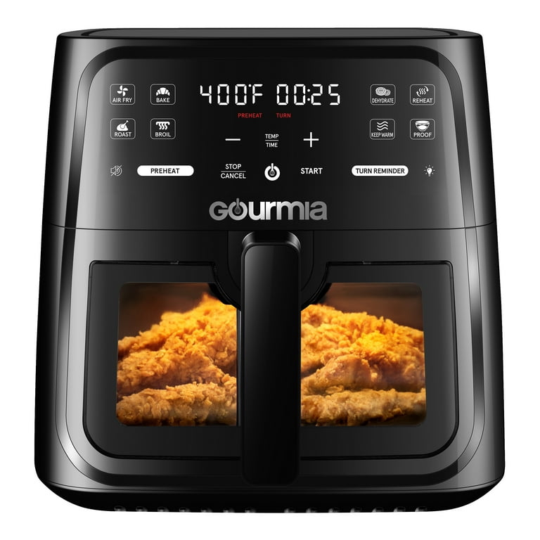Gourmia 8QT デジタルエアフライヤー Gourmia 8-Quart Digital Window Air Fryer, with 8 One-Touch
