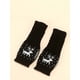 thumbnail image 2 of Women Fingerless Gloves - Winter Arm Warmer Gloves Wrist Gloves Thumbhole Stretchy Gloves Knitted Gloves2setwhite + Black, 2 of 4