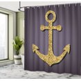 thumbnail image 5 of Ambesonne Brown Shower Curtain, Anchor Pattern Tranquil, 69"Wx84"L, Plum Yellow, 5 of 5