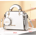 thumbnail image 3 of Bolso De Mujer Casual Vintage De Cuero Pu Blanco, 3 of 5