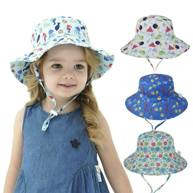 Fisherman Hat Animal Pattern Sun Protection Skin Friendly Kids Bucket Hat for Outdoor