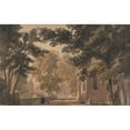 thumbnail image 2 of David Cox 14x11 Black Ornate Wood Framed Double Matted Museum Art Print Titled: A Street in Harborne (circa 1808), 2 of 5