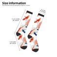 thumbnail image 2 of Fotbe Koi Fish And Corals Calcetas Divertidas Estampadas para Hombre y Mujer, Calcetas de Algodón hasta la Rodilla para Caminar, Correr, Enfermería y Embarazo, 2 of 6