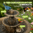 thumbnail image 4 of Magshion 37" Tall 3-Tier Birdbath with Recirc. Pump, Vintage Pedestal Fountain for Garden/Patio/Deck/Backyard, 5L, Bronze, 4 of 8