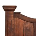 thumbnail image 4 of Benjara Bry Queen Size Bed, Pine and Mango Wood, Panel Headboard, Rustic Brown, 4 of 5