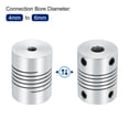 thumbnail image 4 of 4Pcs 4mm to 6mm Aluminum Alloy Shaft Coupling L25xD19 Flexible Coupler Beam Stepper Motor Joint Connector Silver, 4 of 6