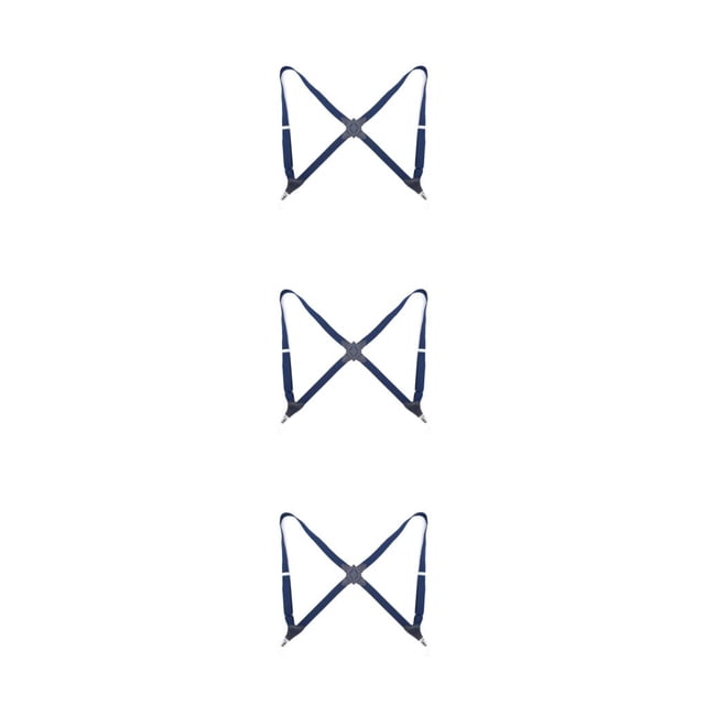 Minnieouse Unisex Brace Reemplazo Easy Matching Universal Portable Ajustable Elástico Back Braces con 2 Clips Azul Oscuro Type1 NO1
