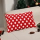 thumbnail image 2 of Fundas de almohada navideñas con lunares rojos y blancos, de felpa jacquard, para decoración navideña, para sofá cama o sala de estar., 2 of 6