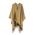 thumbnail image 1 of Women Soild Color Blocking Autumn Spring Winter Windproof Warm Fashion Cloak Shawl Cardigan Shawl, 1 of 4