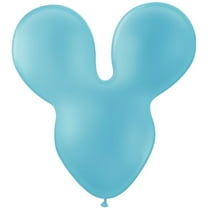 Party Brands Ballon, Latex, Mousehead, Pale Blue, 28"