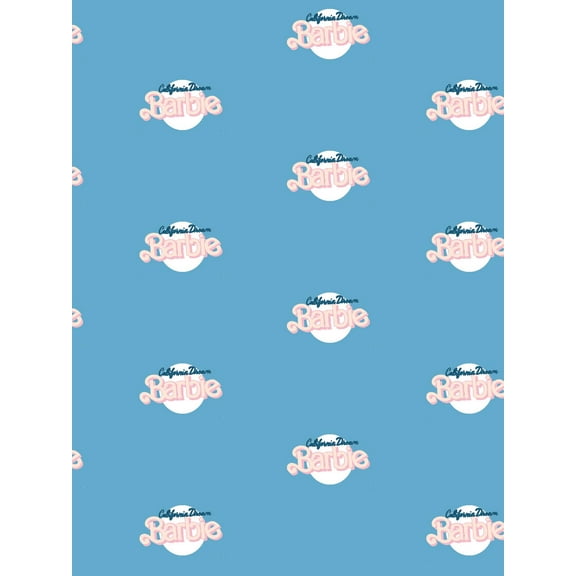CA Dream Barbie Logo Removable Vinyl Wallpaper by Barbie - Blue
