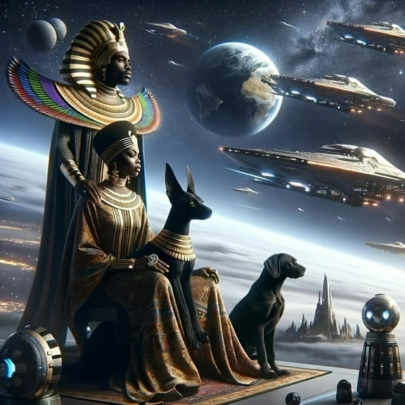 5D DIY Artificial Full Diamond Painting Set - Adult Beginner, Egyptian Couple for Home Wall Decor & Gift - Perfect for Art Lovers & Adults