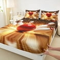 thumbnail image 3 of Feelyou Modern Bowling Lover Full Size Sheets for Adult, Gold Fire Bed Sheets, Indoor Games Sheet Sets, Lightweight Room Decor, 4-Piece, 3 of 7