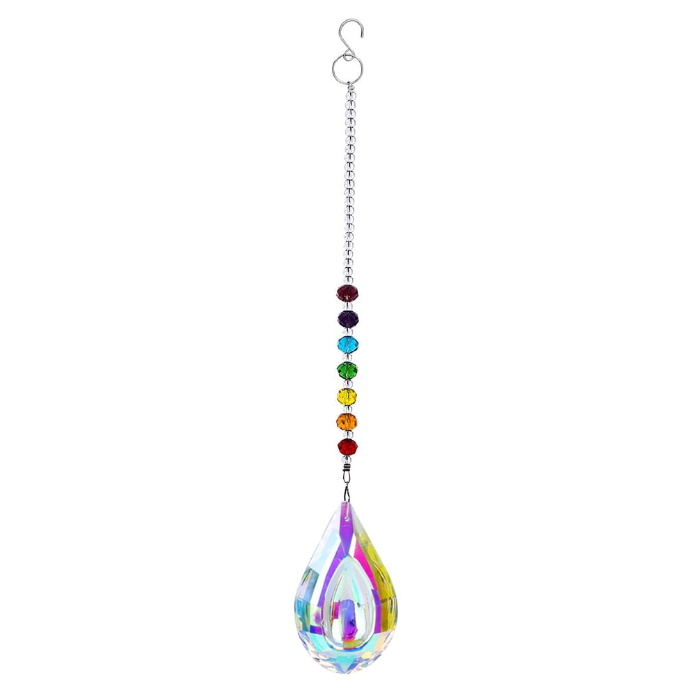 Hanging Crystal Chandelier Prism Bracket Physics Teaching Light Spectrum 76mm 