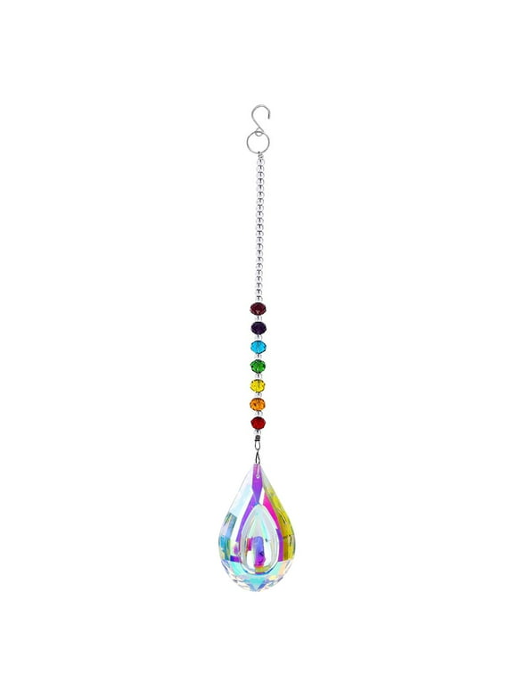 76mm Color K9 Crystal Colorful Lamp Prisms Shape Chandelier Glass Crystals Hanging Drops Pendants, Sunshine Catcher Prism Pendent