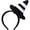 black, variant on Hfppkn Plush Traffic Cone Headband Novelty Roadblock Hair Hoop 20cm Red