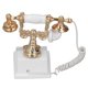 thumbnail image 2 of Mini téléphone pour maison de poupée, modèle de simulation rétro, modèle de téléphone vintage européen, décoration pour maison de poupée 1:12, blanc, 2 of 4