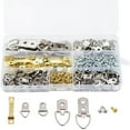 thumbnail image 3 of Langgg D-Rings Photo Frame Hangers Art Wall Hooks with Screws Clips Hardware Fasteners Hardware, 3 of 9