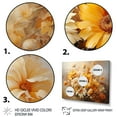 thumbnail image 3 of Designart "Beige Sunflowers love expression IV" Floral Floater Framed Wall Art Living Room, 3 of 7