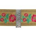 thumbnail image 3 of IBA Indianbeautifulart Beige Floral Ribbon Trim Dupion Fabric Laces For Crafts Sewing Accessories By 3 Yards-3 Inch, 3 of 8